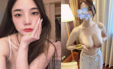 女神級露臉反差婊！推特福州高顏值妹子【老婆】私拍，口活啪啪被按著雙乳使勁抽插太爽了